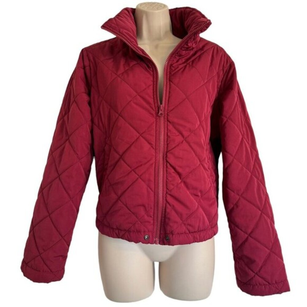 BP Women’s Raspberry Puffer Jacket Size XS Pockets Full Zip Nordstroms